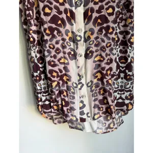 Mara Hoffman Leopard Print Sleeveless Button Front Tunic Top Small 100% Rayon thumbnail 5