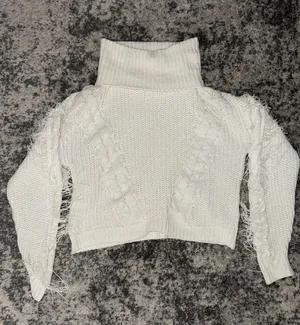 Boutique fringe sweater thumbnail 1