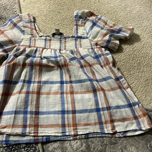 Alexander Jordan Blouse‎ Cream/Multi Plaid, sz M thumbnail 5