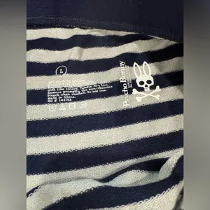 Psycho Bunny by Robert Godley Harbor Mist Stripe Pajamas Shorts Size Medium -NWT thumbnail 4