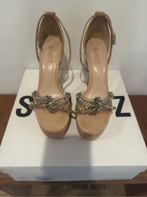 SCHUTZ Nude Crystal-Strap Open-Toe Heels thumbnail 2