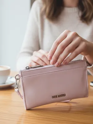 Steve Madden Brivers Pink Faux Leather Wristlet Clutch Wallet NWT Balletcore thumbnail 2
