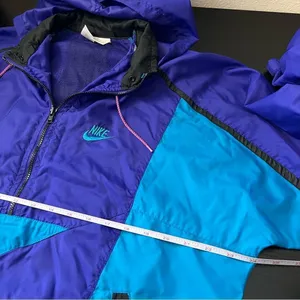 Vintage Nike Windbreaker Purple Blue Medium‎ Gray Tag thumbnail 13