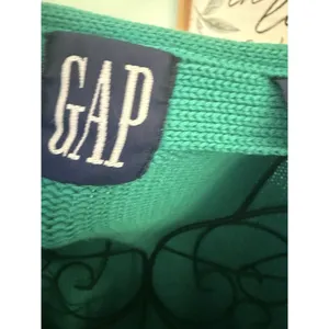Vintage GAP Green Cardigan L Button Up Thick Chunky Preppy Yacht Yuppie knit thumbnail 4