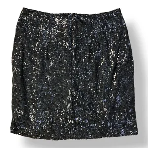 Love on‎ a Hanger Sequined Mini Skirt Juniors Size 7 Black Party thumbnail 5