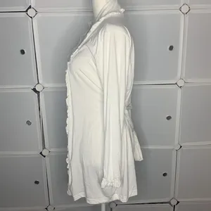 Rampage Bridal White Ruffled Belted Bride Robe Size Small thumbnail 8
