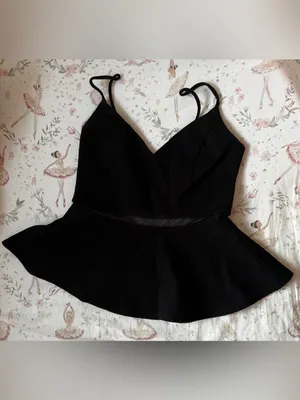 Lulus Keen Interest Black Mesh Peplum Top Size Medium M thumbnail 9