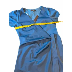 NWT Lulus Blue Wrap Cocktail Dress - Size M thumbnail 11