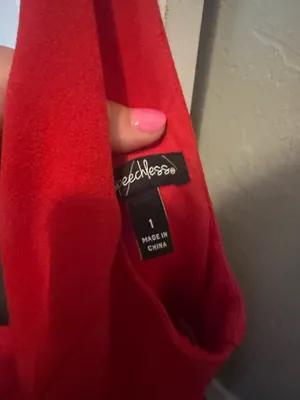 Red dress, worn once Size 1 thumbnail 3