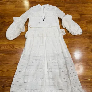Acler Valentine Ivory Broderie Anglaise Cotton Midi Dress Long Sleeve 2 thumbnail 10