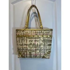 Coach Heritage Tattersall Poppy Graffiti/Pop-Art Tote thumbnail 2
