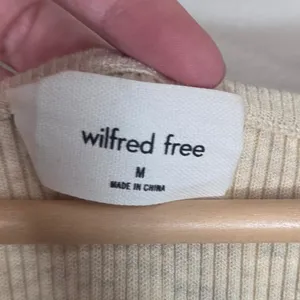 Aritzia Wilfred Free Cut Out Knit Mini Dress M Heather Flax Ribbed NWT thumbnail 8