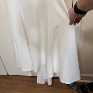 Lulus‎ White Square Neck Fishtail Gown Maxi Dress Adjustable Straps Size L thumbnail 3