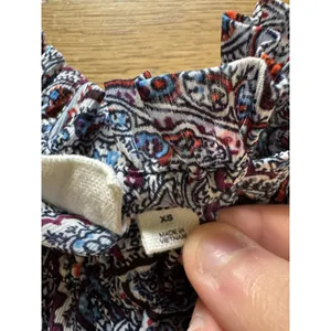 Gap Ruffle Sleeve Top Women Sz XS‎ Paisley Polyester Lightweight Colorful Preppy thumbnail 6