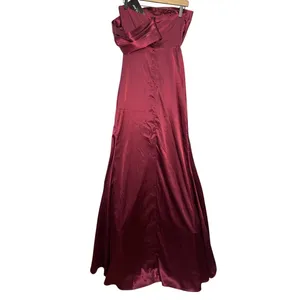 Moda Glam Vienna Statement Bow Gown With Sash‎ Merlot Size 6 Prom Wedding Guest thumbnail 6