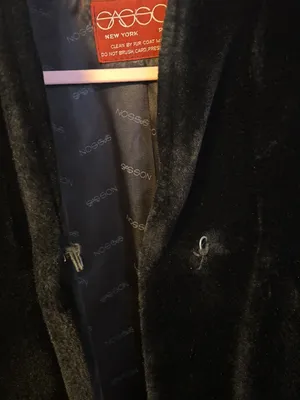 Sasson Vintage Faux Fur Plush Jacket Hook and Eye Closure Black Womens Size 14 thumbnail 3