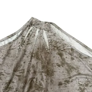 Vocal Gray Acid‎ Wash One Shoulder Dolman Top Rhinestone Cutout Edgy Size XL thumbnail 2