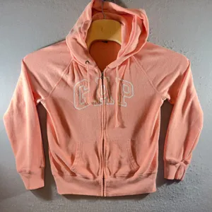 1345 | GAP Loungewear Embroidered Full Zip Hoodie Paradise‎ Peach Women S thumbnail 1