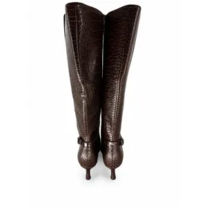 New! Naturalizer Eartha Knee High Boots Chocolate Croc Size 8.5 thumbnail 9