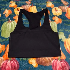 GIRLFRIEND COLLECTIVE Paloma Racerback Bra + High-Rise Bike Shorts Set — Black thumbnail 3
