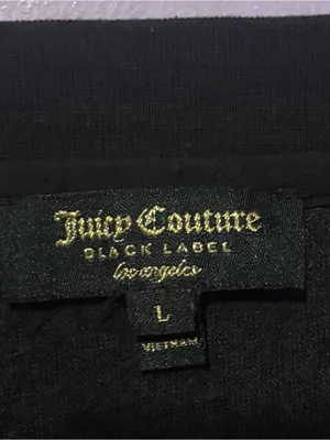 Juicy Couture (Black Label)Black Zip-Front Jacket with Stripe Detail thumbnail 2