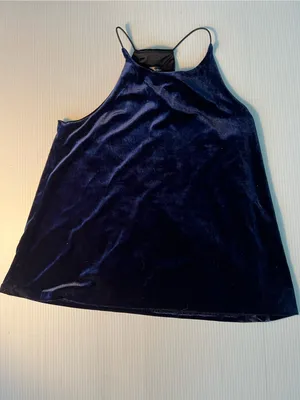 Aqua Velvet Navy Blue Spaghetti Strap Camisole thumbnail 2