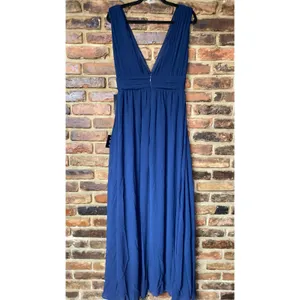NWT Lulus Heavenly Hues Royal Blue Sleeveless Maxi Dress Women's Size Medium thumbnail 7