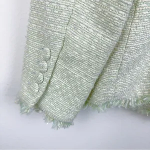 NWT House of Harlow 1960 Pistachio Tweed Spring Jacket thumbnail 8
