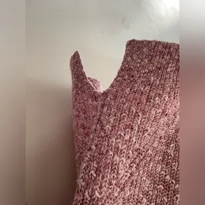 Abercrombie & Fitch Marled Pink Shaker Sweater Cotton‎ Linen Blend thumbnail 5