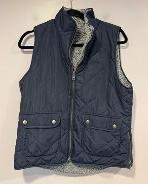 Blue Sherpa quilted dual side‎ dry goods vest thumbnail 1