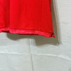 Lululemon Red Ruched Puff Sleeve Activewear Top Adjustable Hem Scoop Neck Small thumbnail 4