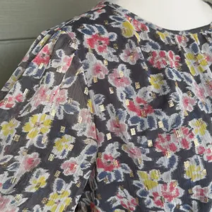 Loft Floral Shimmer Long Sleeve Dress thumbnail 4