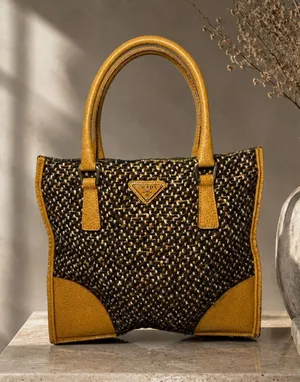 Prada Vintage “Stuoia Tweed” Mini Tote Bag thumbnail 1