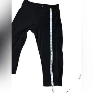 Adidas Athletic Capri Leggings med Black Workout Gym Crop pants wk2 thumbnail 6