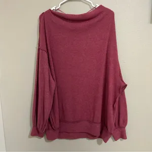 Free People Main Squeeze Hacci Oversized Long Sleeve Top Women’s Size Medium thumbnail 5