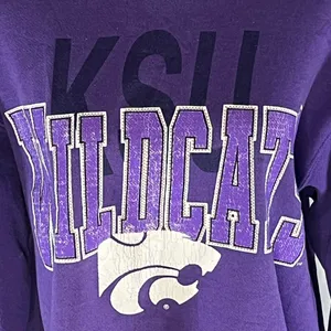 Savvy Kansas State Wildcats Vintage Women’s Pullover Crewneck Sweatshirt thumbnail 2