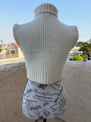 Staud Bette merino wool rib-knit cap sleeve turtleneck sweater size S small NEW thumbnail 9