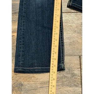 Miss Me Mid-Rise Bootcut Jeans Dark Wash Embellished Cross Wings Y2K BKE 25x28 thumbnail 9