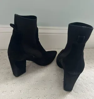Steve Madden Black Sock Bootie heels Size 6.5 thumbnail 3