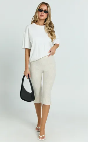 New Showpo Susannah Top Square Neck Bustier Top & Pants Pinstripe Fitted Capri Pants thumbnail 5