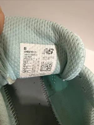 New Balance Women's Mint Blue and Lime Green Running Sneakers thumbnail 7