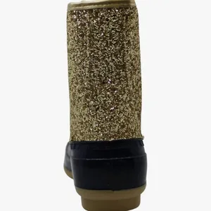 Sugar Gold Glitter and navy Winter Boots Size 7 thumbnail 3
