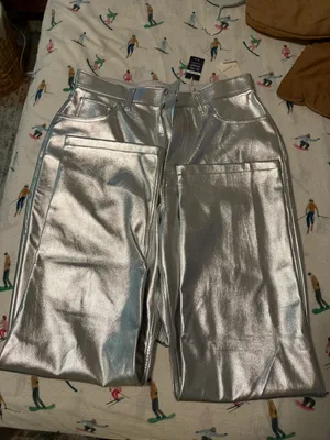 Silver Leather Pants thumbnail 6