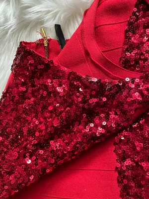 Guess Sequin mirage Bandage Halter Dress thumbnail 6