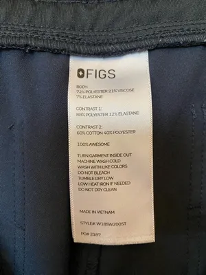 FIGS Zamora 6-Pocket Jogger Scrub Pants Quiet Navy Blue Sz Large TALL thumbnail 5