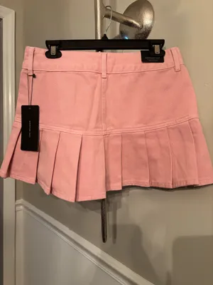 American Bazi Pink Pleated Mini Skirt thumbnail 3