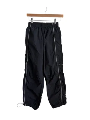 BDG Urban Outfitters Jess Straight Leg Nylon Track Pants Black XS thumbnail 2