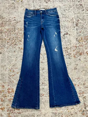 Vervet Flare Jeans Leopard Slit Size 26 thumbnail 12
