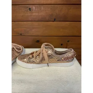 G by Guess Backerett sneakers metallic rose gold Sz 6.5 thumbnail 5