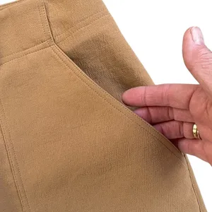 Veronica Beard Cropped Snap Ankle Pants Tan Size 8 thumbnail 4